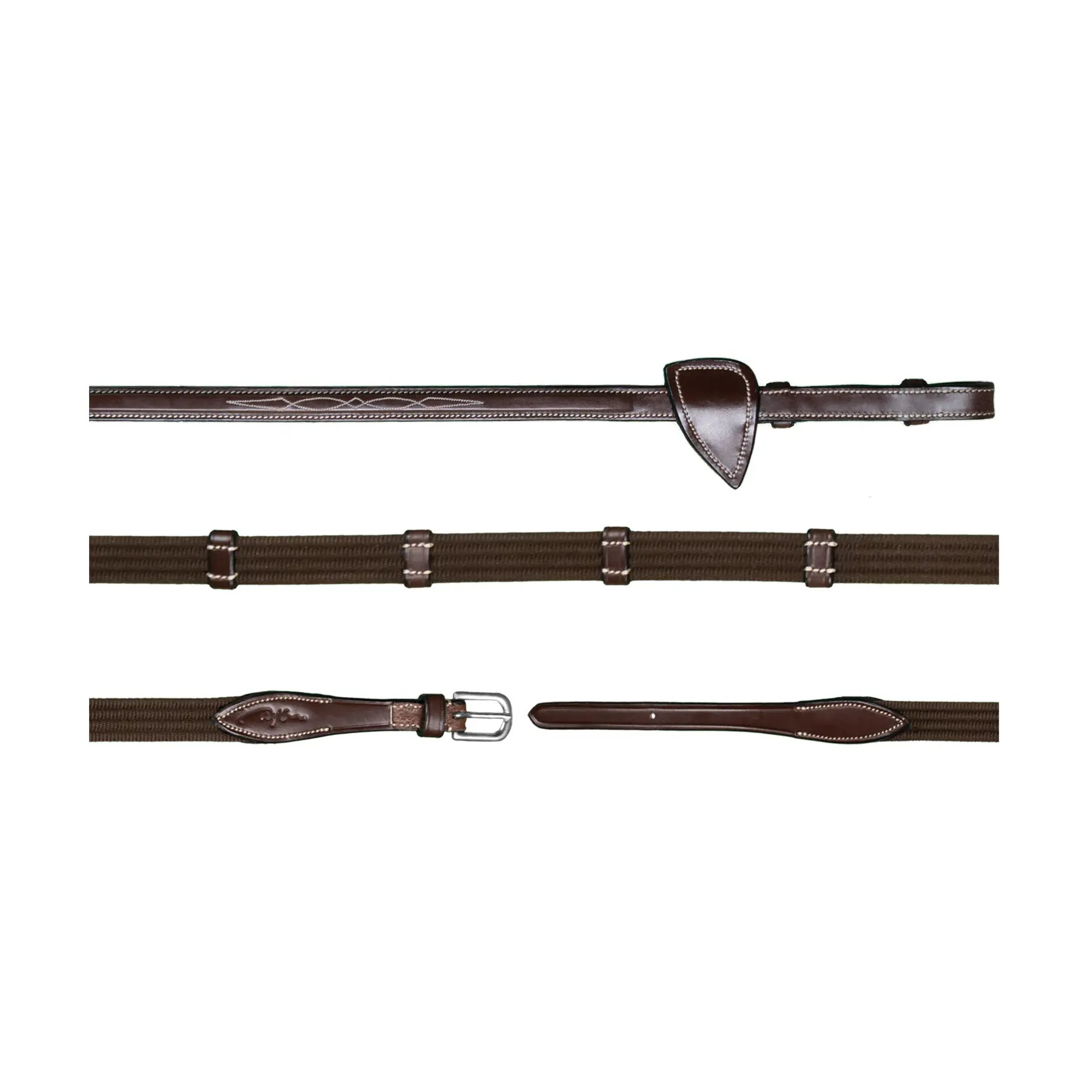 Rênes tissu 5/8 avec 9 arretoirs Dy'on