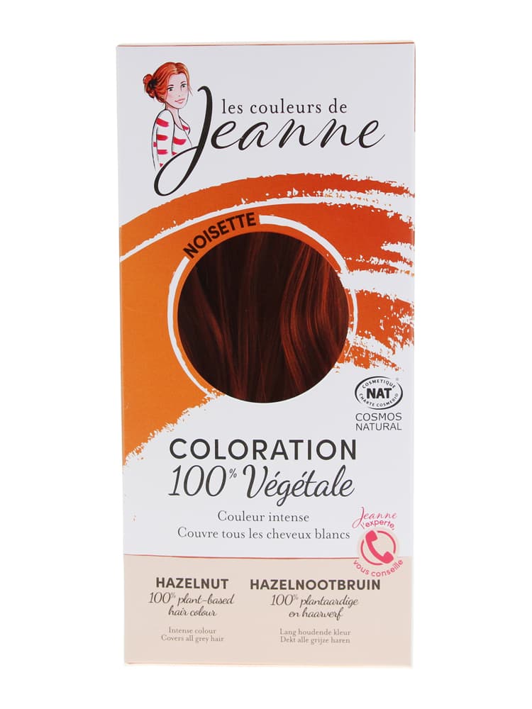 Les couleurs de Jeanne Coloration Poudres 100% Pures et Végétales Bio - Couleur : Noisette