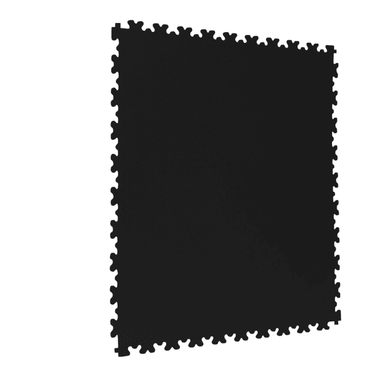 Dalle carrée pour sol de garage ou atelier en PVC effet uni pose libre black Gerflor - 50.3 cm x 50.3 cm x 0.5 cm